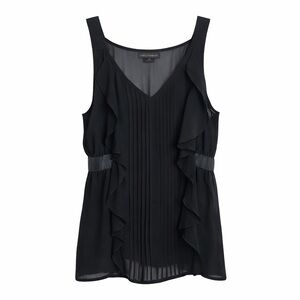 Isabella Rodriguez women’s black semi opaque tank blouse sz medium